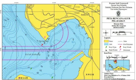 Gambar 5. Peta Rencana Alur Pelayaran (Pengolahan Data Lapangan, 2015). 