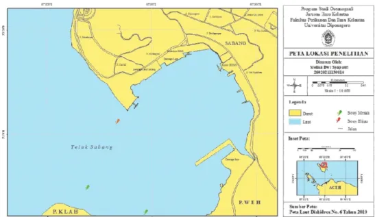 Gambar 1. Lokasi Penelitian (Peta Laut Dishidros No.6 Tahun 2010). 