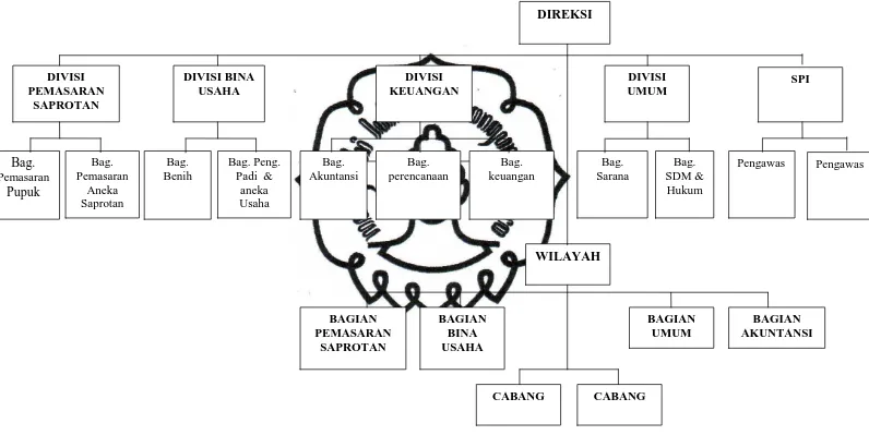 Gambar. 3.1 Struktur Organisasi di PT. Pertani (Persero)
