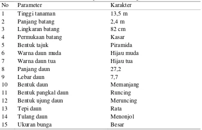 Gambar 5. Karakter morfologi tanaman Asam gelugur di Desa Pasar X Kecamatan Kutalimbaru  Kabupaten Deli Serdang : (a) pohon Asam gelugur, (b) batang, (c) daun, (d) bunga, (e) buah, (f) daging buah 