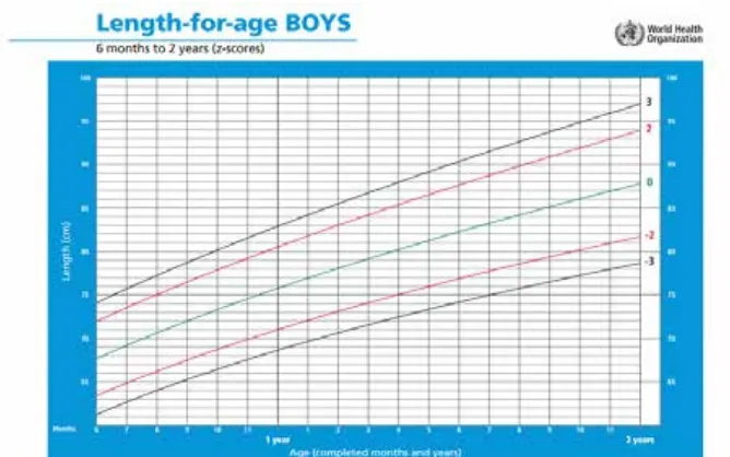 Grafik 3. Panjang badan dan usia pada 0-2 tahun   