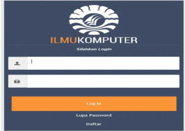 Gambar 6. Halaman program untuk login.