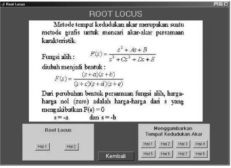 Gambar 4.9 Tampilan Root Locus 