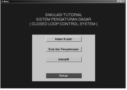 Gambar 4.1 Tampilan Menu Utama 