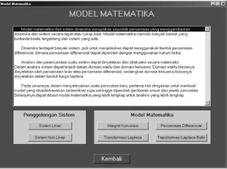 Gambar 4.6 Tampilan Model Matematika 