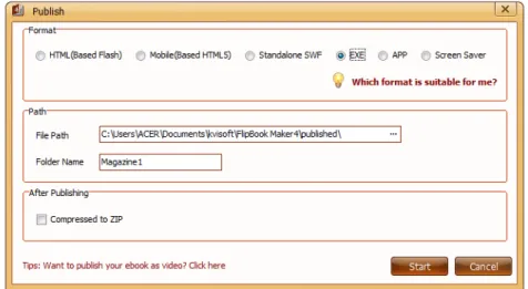 Gambar 5. Cara menyimpan e-modul pada software kvisoft flipbook maker 