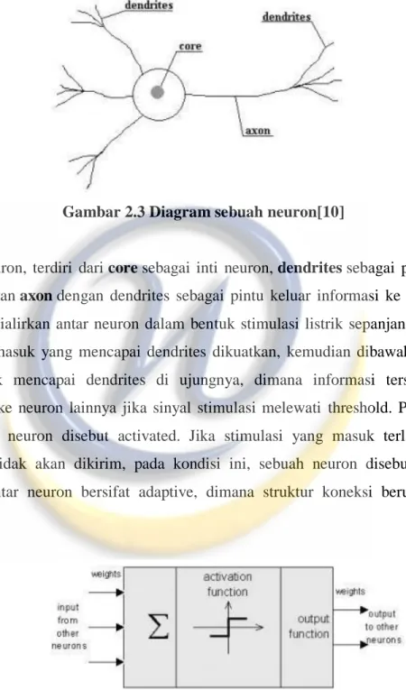 Gambar 2.3 Diagram sebuah neuron[10] 