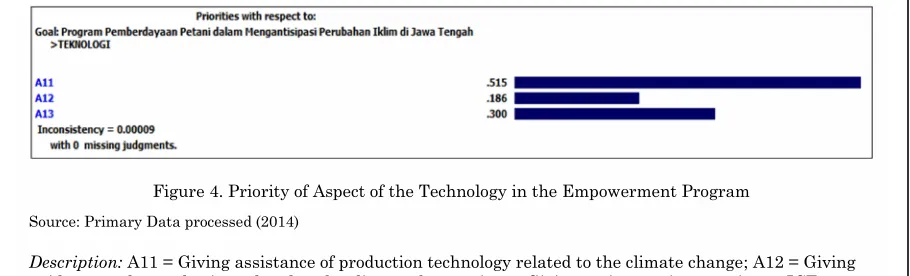 Figure 4. Priority of Aspect of the Technology in the Empowerment Program