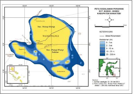 Figure 6. Bathymetry Map of Wangi-wangi Island