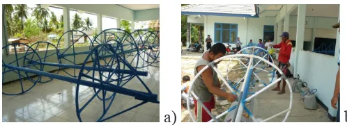 Figure 9. Affected area for seaweed cultivation and it is also good for planting mangrove (a and b), and 