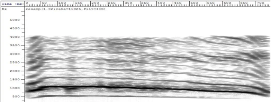 Gambar 2.10.Sound-spectrogram tangis bayi normal. 