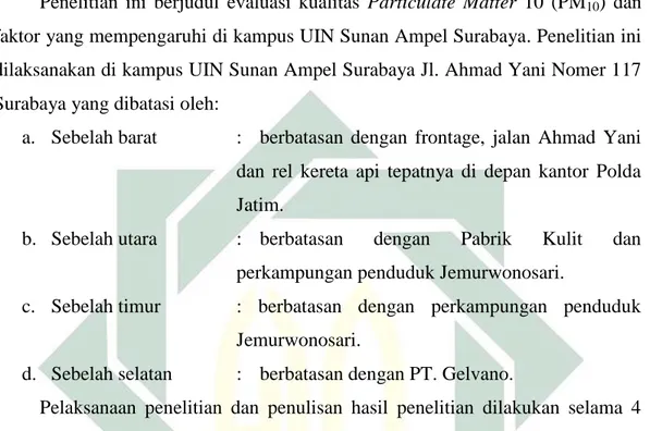 Gambar 3.1 Lokasi UIN Sunan Ampel Surabaya 