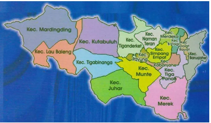 Gambar 1.1. Peta Kabupaten Karo 