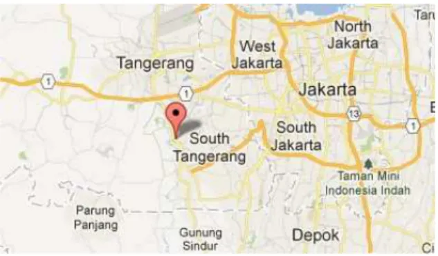 Gambar 3.2 Peta Kota Tangerang  Sumber : google images 