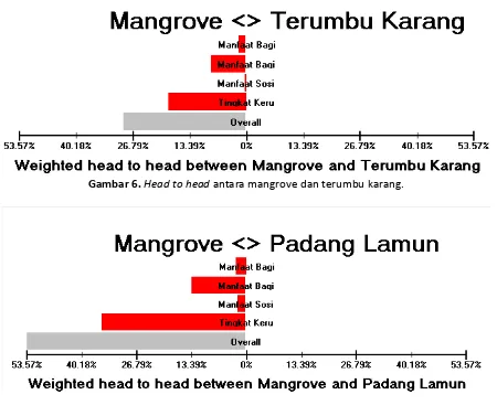 Gambar 7. Head to head mangrove dan Padang lamun. 