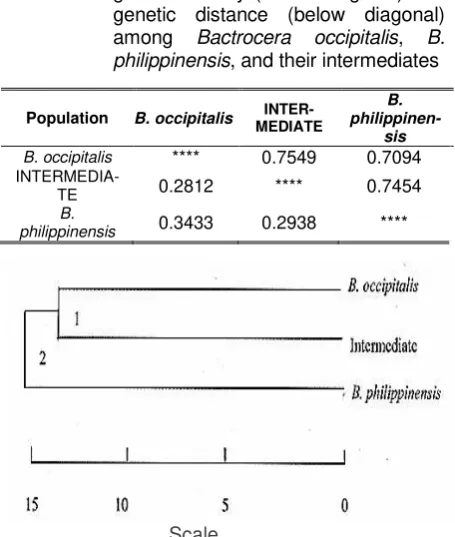Table 8. Nei (1978) unbiased measures of 
