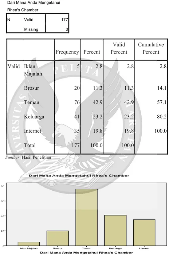 Tabel 5.4 Informasi Mengenai Rhea’s Chamber (n=177)  Statistics 