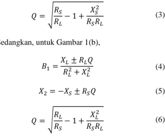 Gambar  1(b)  untuk    R L   &gt;  R S .  Untuk  topologi  pada 