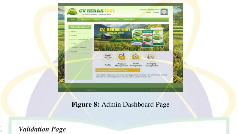 Figure 9: Payement Validation Page 
