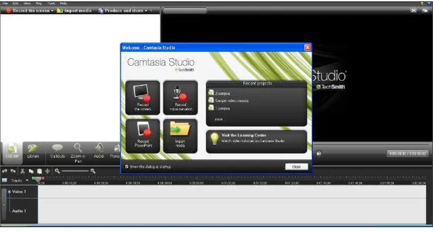 Gambar 2.4 Interface Camtasia Studio 7.1 