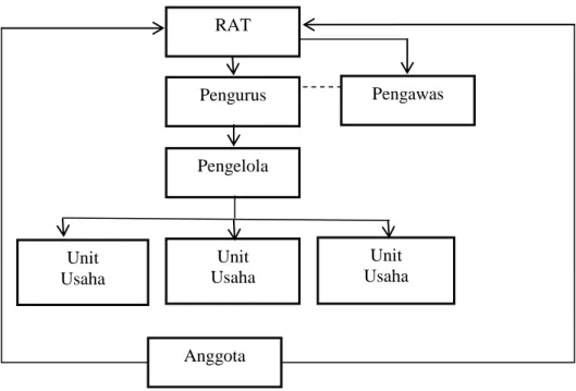 Gambar 1.  Struktur internal koperasi  