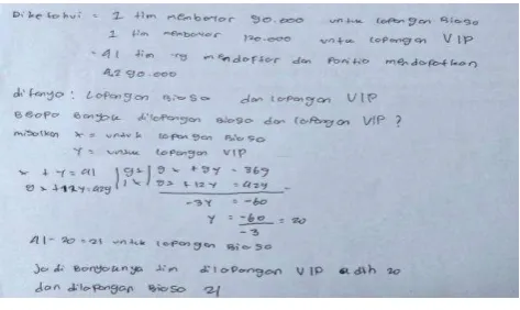 Gambar 1. Hasil Pekerjaan Subjek 