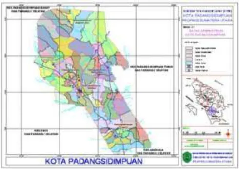 Gambar 3.1 Peta Kota Padangsidimpuan 