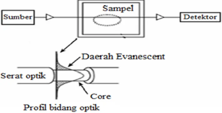 Gambar 1: Skema sistem sensor serat optik.