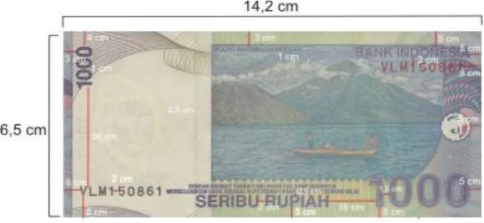 Gambar 4.7: Layout mata uang 1000 