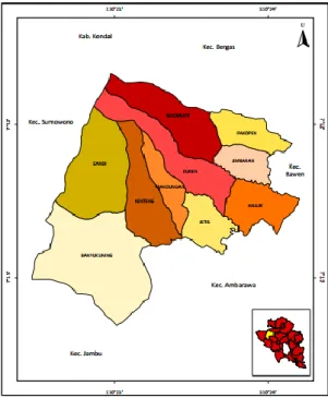 Gambar 3.1 : Peta wilayah Kecamatan Bandungan Kabupaten  Semarang 2