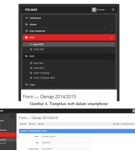 Gambar 5. Tampilan web pada desktop  4. Simpulan 