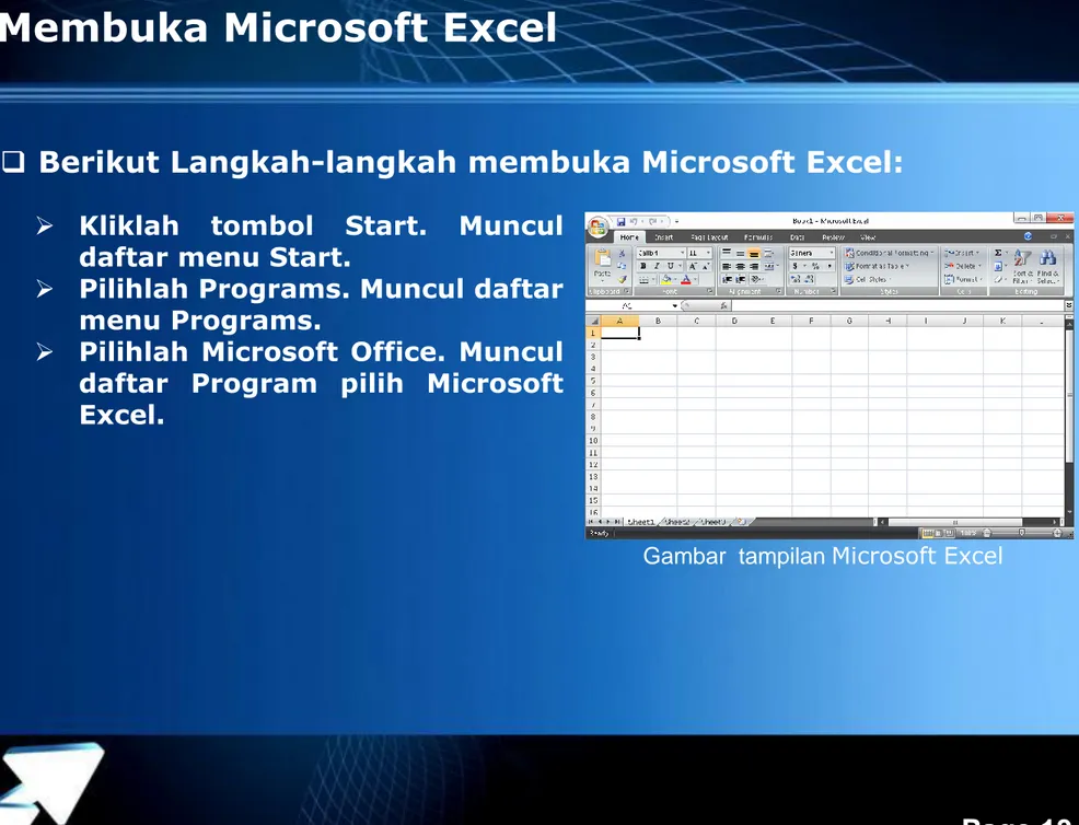 Gambar  tampilan Microsoft Excel