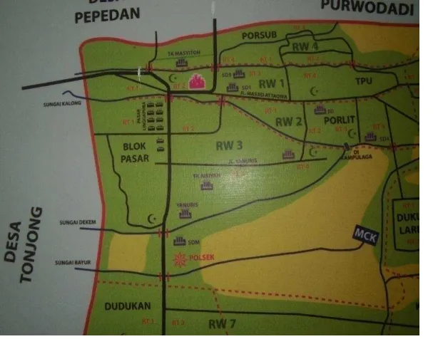 Gambar 4.1 Peta wilayah TK Aisyiyah Linggapura(Sumber: Devi Arostiyani, Maret 2013) 