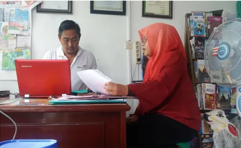 Gambar 10: Wawancara kepada Mas Wahyu Selaku staff marketing di  PT. Citra Gilang Pariwisata Kota Semarang