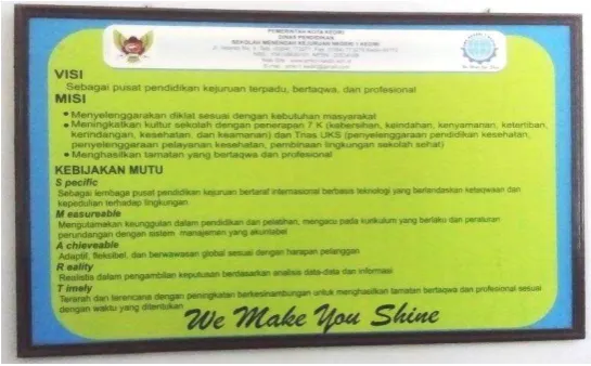Gambar 7 : Slogan SMK Negeri 1 Kota Kediri “We Make You Shine”.17  