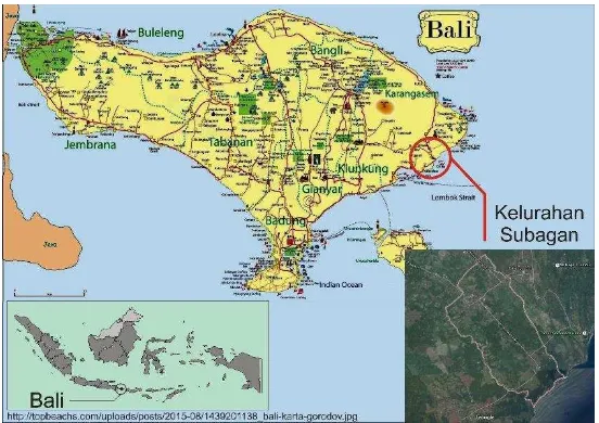 Gambar 1.1 Peta lokasi Kelurahan Subagan 