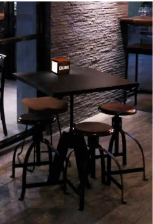 Gambar 12. Desain table lamp diletakkan pada setiap area meja 