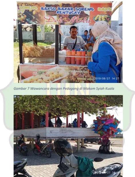 Gambar 7 Wawancara dengan Pedagang di Makam Syiah Kuala 