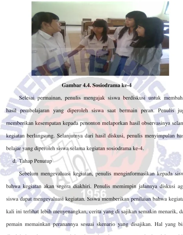 Gambar 4.4. Sosiodrama ke-4  