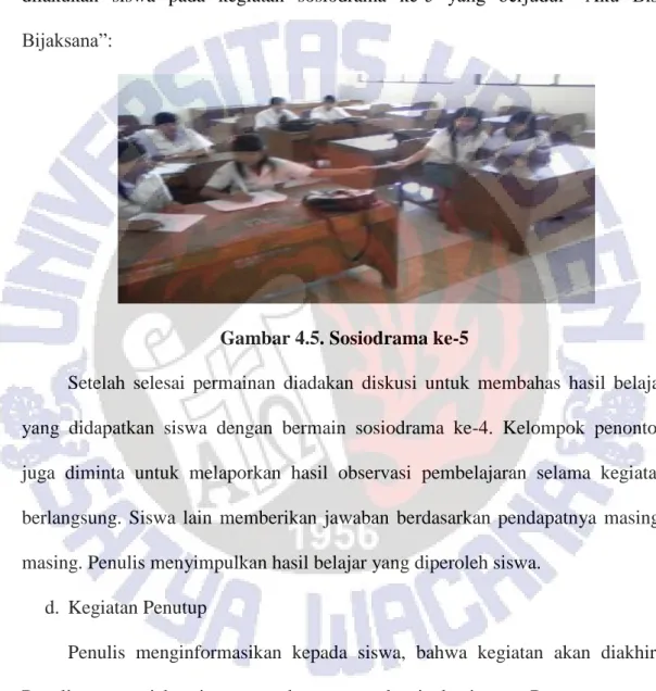 Gambar 4.5. Sosiodrama ke-5  