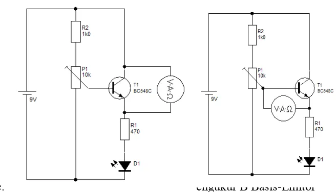 Gambar 103 : Mengukur Tegangan Pada Transistor