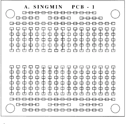 Figure 16-1Top view of the SINGMIN PCB universal circuitassembly board