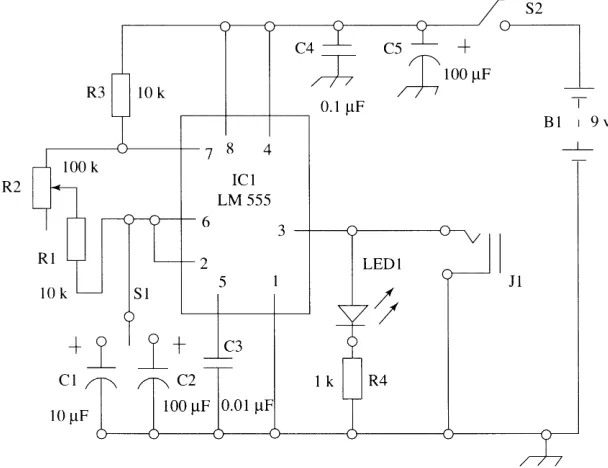Figure 17-3Project #2:Variable low-frequency LED ﬂasher/driver