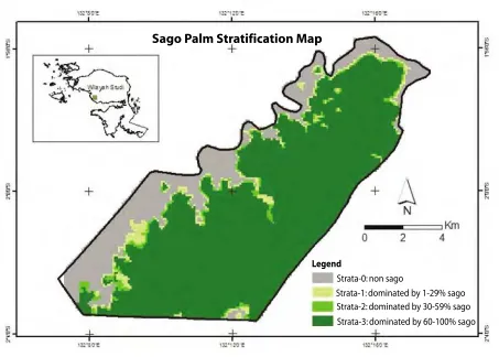 Figure 5. Result of sago palm stratification in the study area