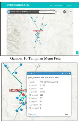 Gambar 10 Tampilan Menu Peta 
