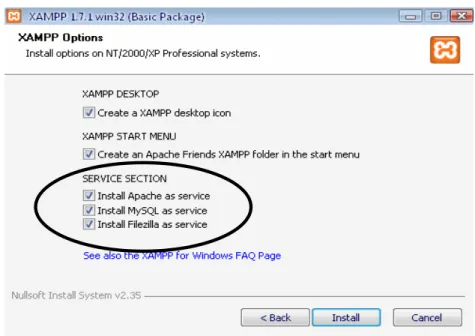 Gambar 4.10  Proses Installasi XAMPP 1.7.1 