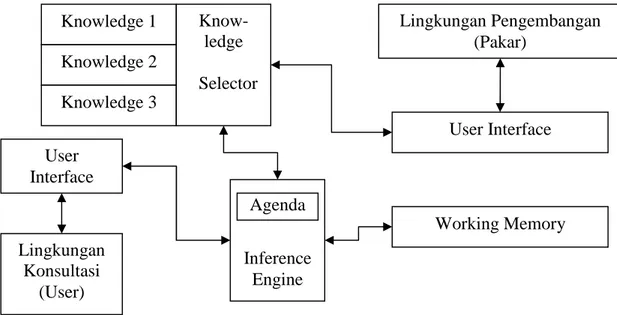 Gambar 2. Rancangan Struktur Sistem Pakar dengan Beberapa Knowledge