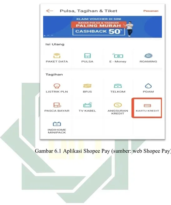 Gambar 6.1 Aplikasi Shopee Pay (sumber: web Shopee Pay) 