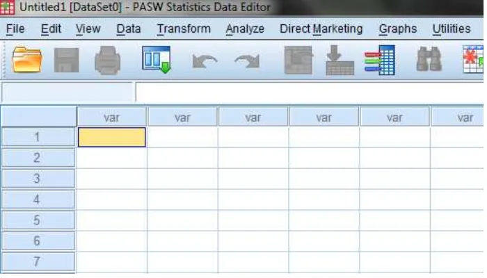 Gambar 2.5 Menu Bar SPSS 18 