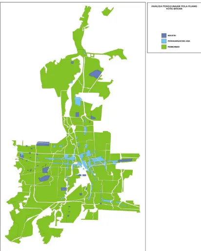 Gambar 4.4. Peta Plot Penggunaan Lahan Kondisi Existing Kota Medan Tahun 1995-2005 